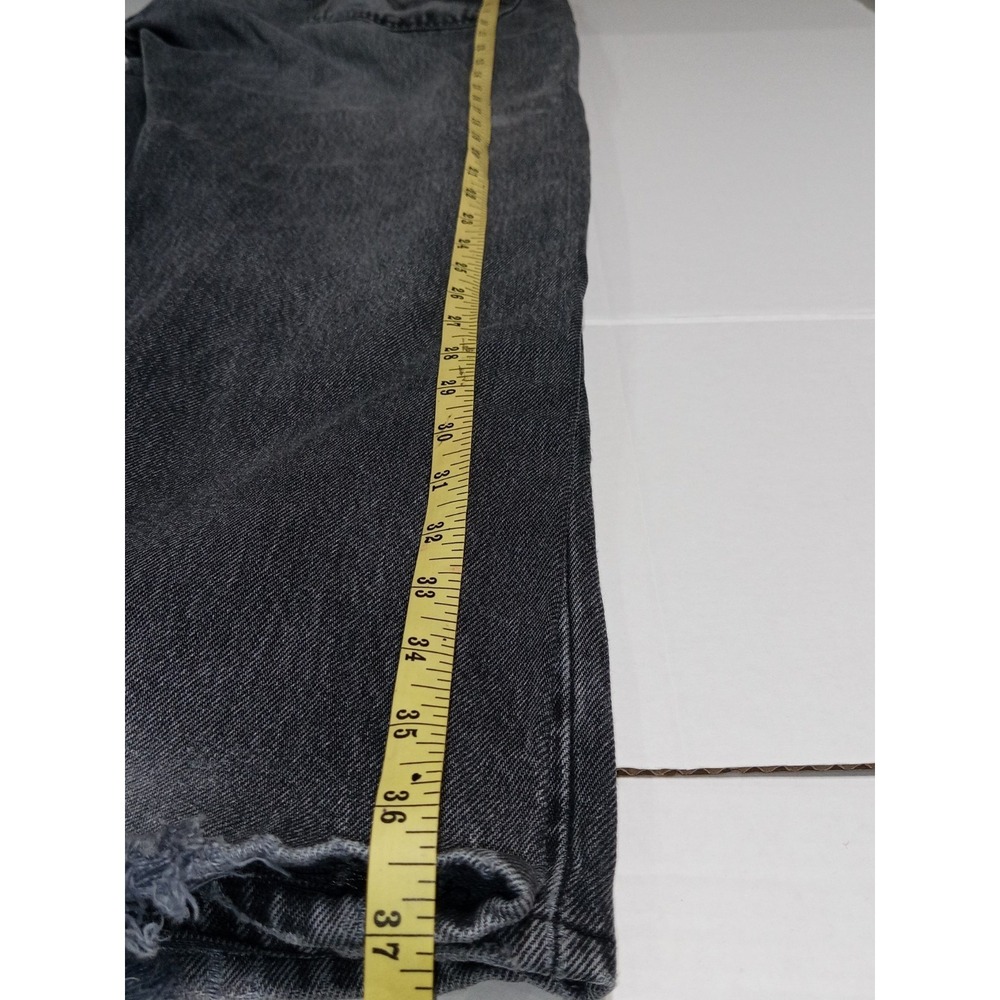 Levi's 501 Black Faded Jeans 36x30 Button Fly Distressed Y2K Grunge - Picture 5 of 16
